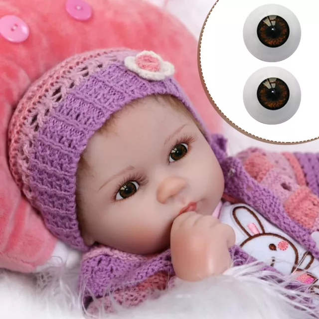 20/22/24mm Multicolor Half Round Acrylic Eyes Reborn Baby Doll Making Supplies