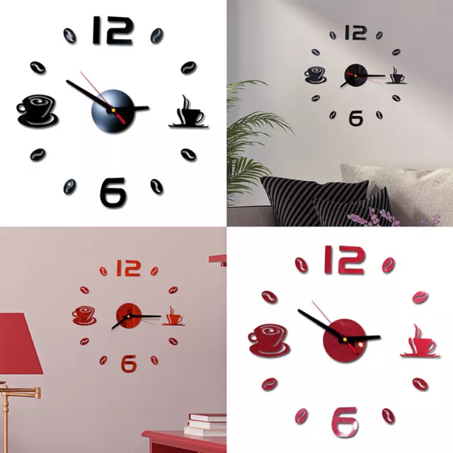 Pegatina digital reloj de pared diseño moderno hágalo usted mismo sala de estar decoración del hogar cuarzo Ne Sp