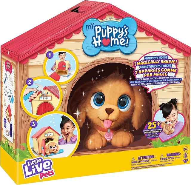 LITTLE LIVE PETS My Puppy's Home Interactive Plush Toy Puppy & Kennel £49.99 PicClick UK