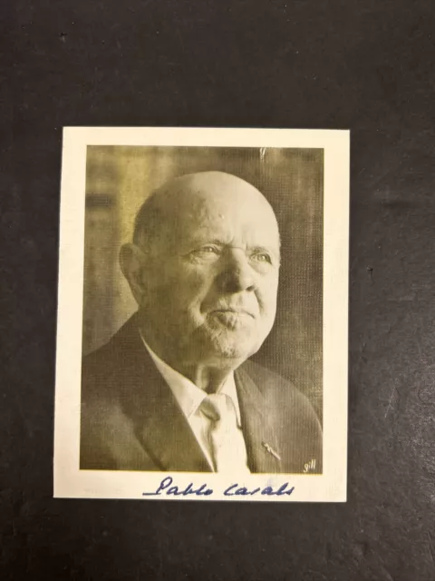 Pablo Casals Composer Conductor Cellist Rare Signed Autograph Photo JSA