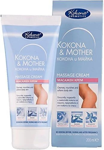 Crema de masaje Kokona & Mother antiestrías sin parabenos