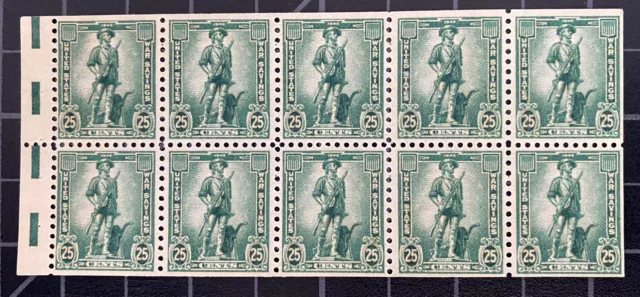 US Stamps-SC# WS 8B EE - Booklet Pane Of 10  - SCV $55.00