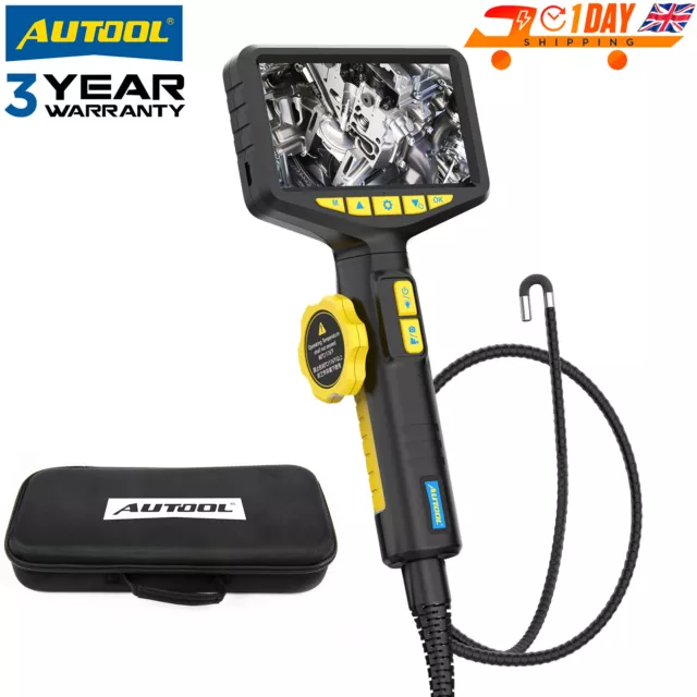 Boroscopio articolato bidirezionale auto 5"" HD luce cannocchiale da puntamento ispezione video