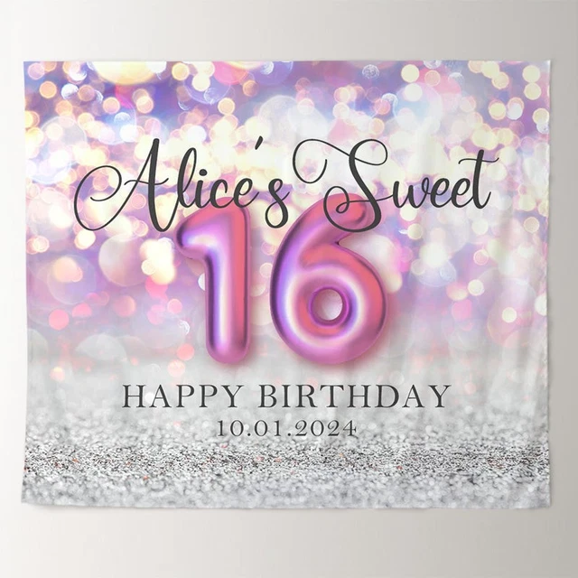 Sweet 30 Birthday Banner – Cowgirl Bachelorette Party Decor, Pink Purple Glitter Letters