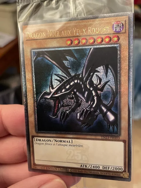 carte YU-GI-OH ! TN23-FR003 Dragon Noir aux Yeux Rouges - QCSE-Neuf- Scellé