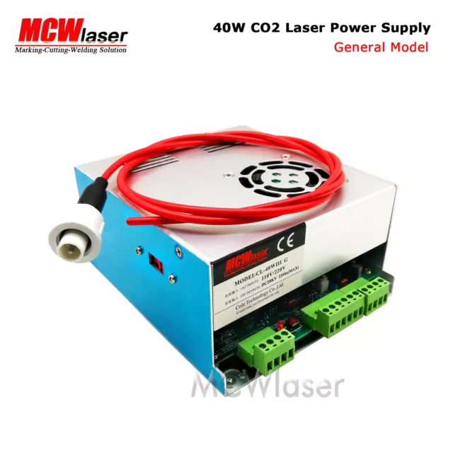 40W Power Supply CO2 Laser Engraver Cutter 110V/220V HV Connector Green port