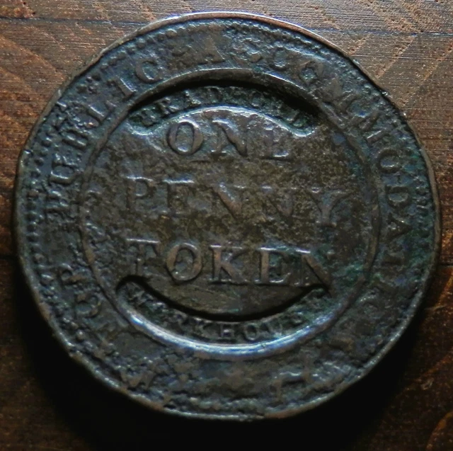 Rare Antique Counter Stamped Workhouse Token Great Britain