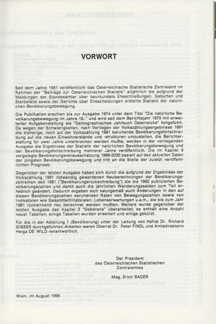 Demographisches Jahrbuch Österreichs 1993/94/95 Beiträge zur Österreichischen St 3