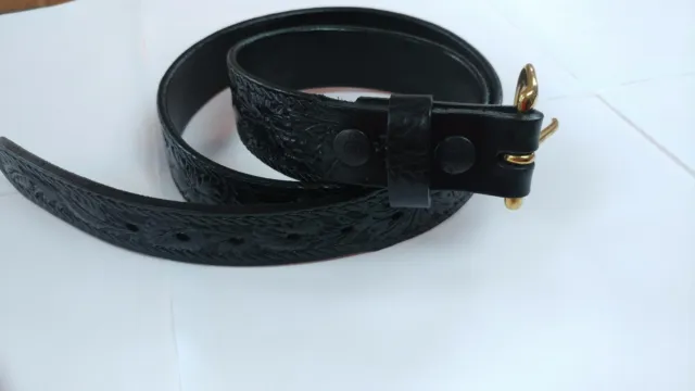 Sur Tan® Hand Tooled Genuine Heavy Harness Leather Belt