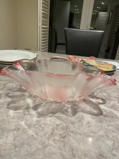 Vintage glass table centre piece