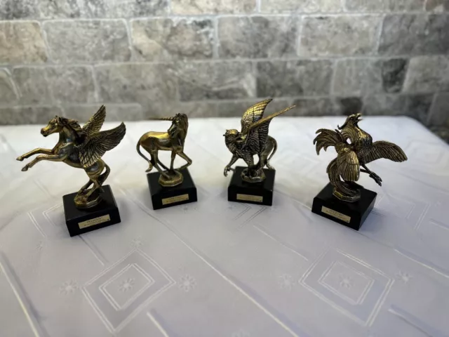GUNTHER GRANGET 24K GOLD PLATED BRONZE  OF LEGEND & MYTH LIMITED #305- Set of 4