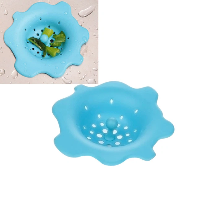 Colapador fregadero de cocina en forma de flor gel de sílice filtro de drenaje fregadero de baño