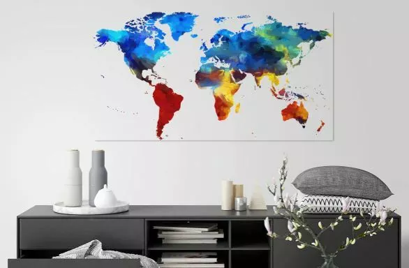 Love Knows No Borders - the world  WALL DECOR  Canvas choose your size