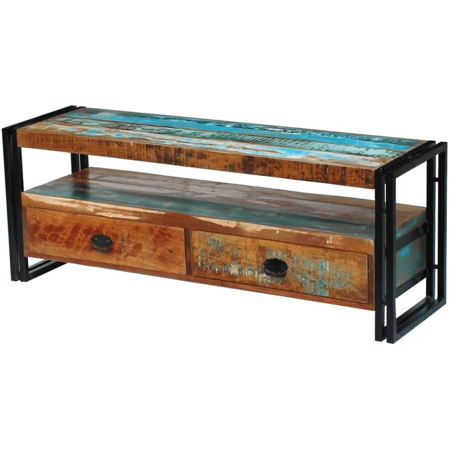 vidaXL TV Cabinet Solid Reclaimed Wood Display Stand Entertainment Center Unit