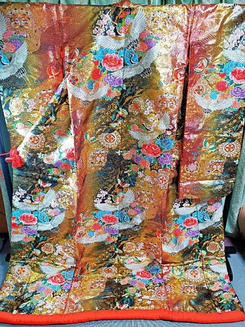 Japanese Kimono Uchikake Wedding Pure Silk  japan 904