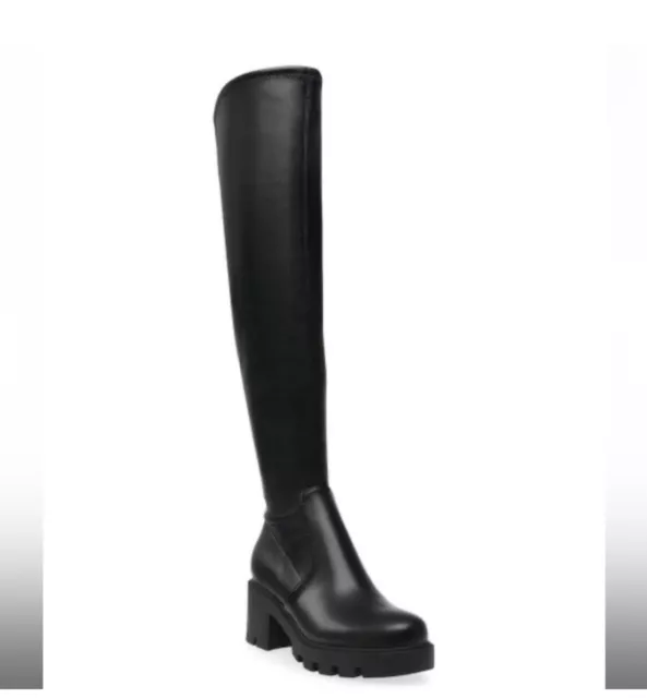 DV by Dolce Vita Neily Boots Black Knee High Boots Block Heel Size 9.5