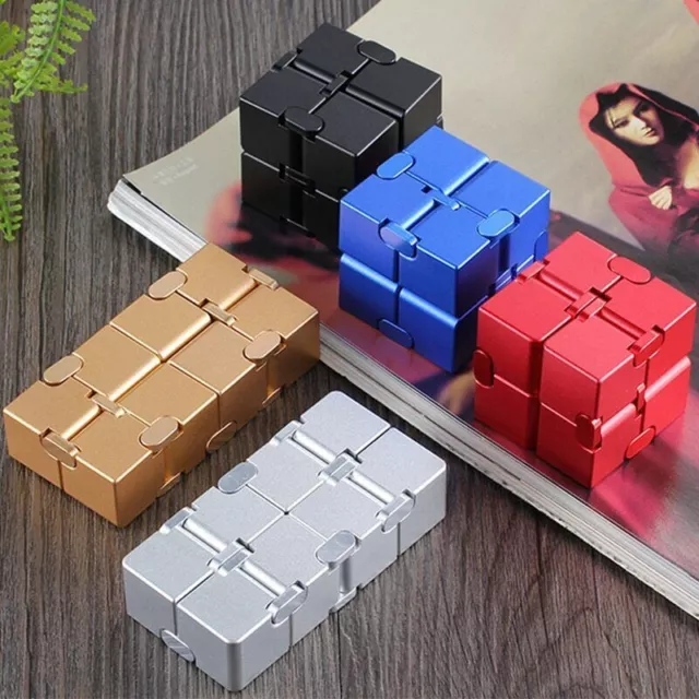 Stress Relief Toy Premium Metal Infinity Cube Portable Decompresses Relax Toys