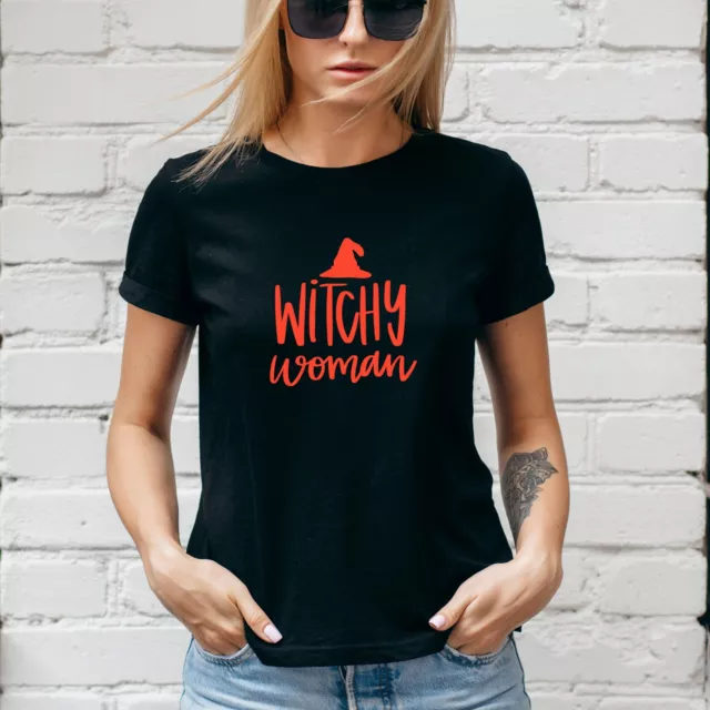 T-shirt donna strega, autunno, halloween zucca autunno fantasma, unisex/fit donna #1