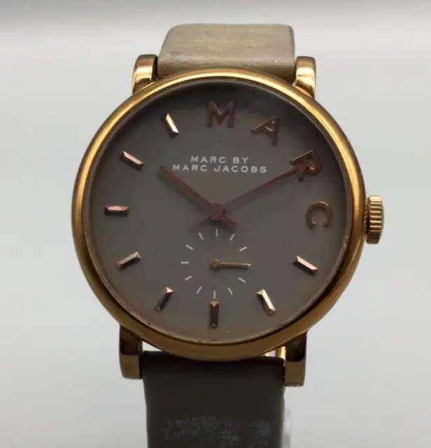 Marc By Marc Jacobs Baker Watch Women 36mm Rose Gold Tone New Battery