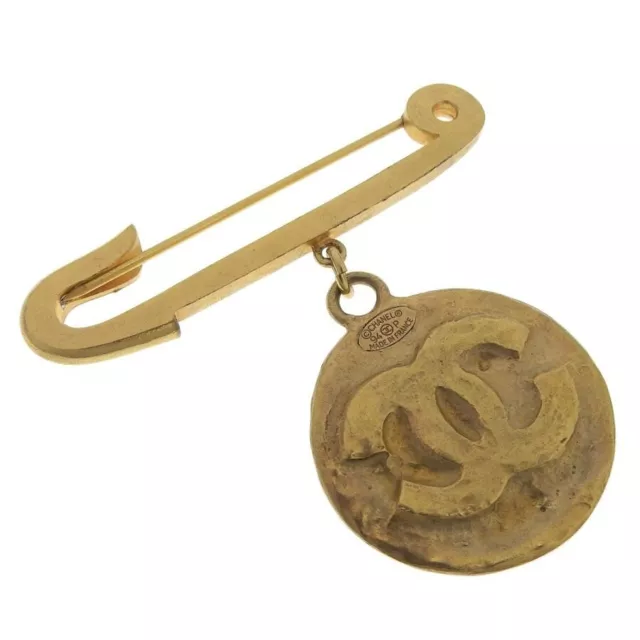 CHANEL BROOCH L21S Brooch metal Gold Used Women logo CC Coco $499.50 -  PicClick