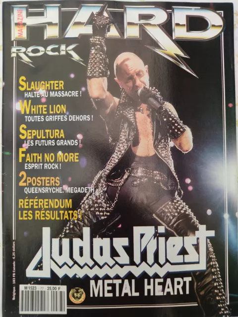 HARD ROCK Magazine 77 1991 Judas Priest White Lion Slaughter Sepultura Blackfoot