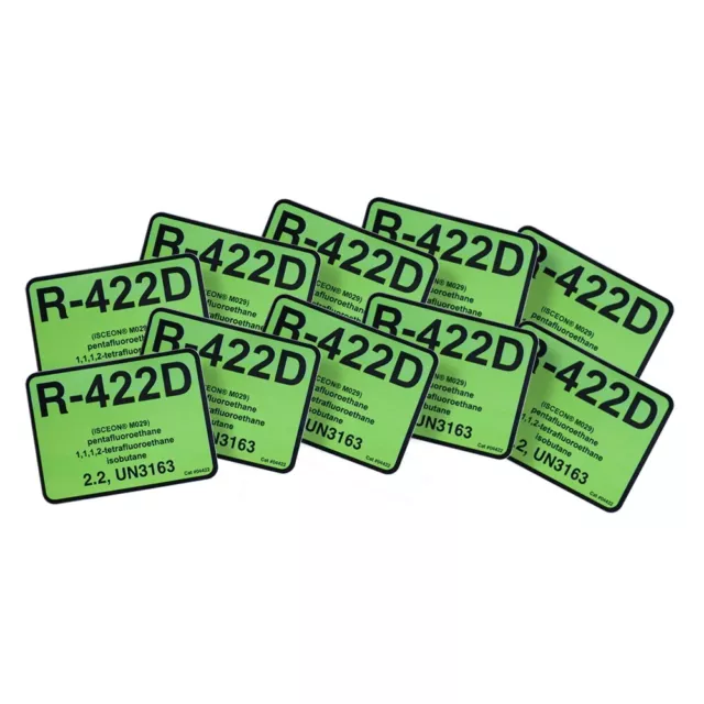 R-422D ISCEON M029 R422D Label # 04022 , Pack of (10)
