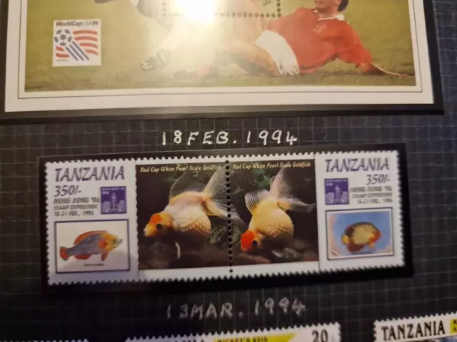 Tanzania 1994 Sg 1754-1755 Hong Kong 94 Mnh