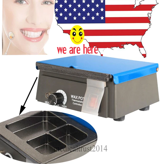 300W TOP Dental Lab Digital 3-Well Analog Wax Pot Heater healting melting 110V