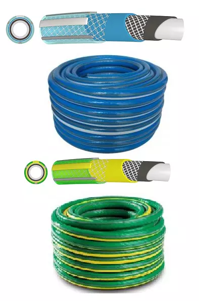 AUSVERKAUF Gartenschlauch 6-lagig 1/2", 3/4" Zoll 15m - 50m ANTI-TWIST