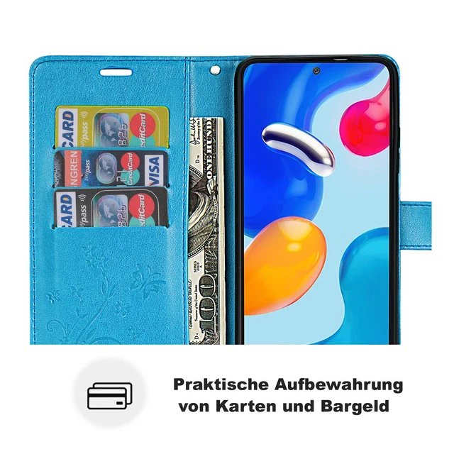 Coque pour Xiaomi Redmi Note 11/11S 4G, Étui Téléphone Portable Housse Pliante 3