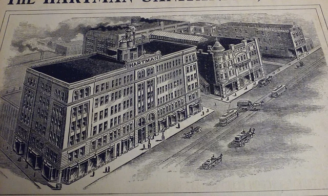 1900 HARTMAN SANITARIUM Columbus Ohio Advertisement & Building Print 6 x 8.5"