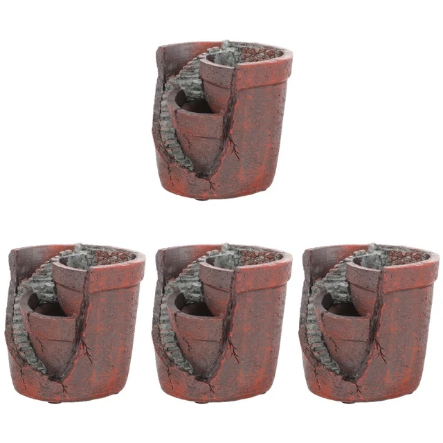 Set 4 Miniatur-Bonsai Kleiner Pflanzer Pflanzentopf Aus Kunstharz Büro