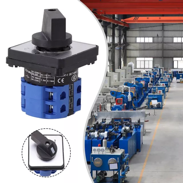 Efficient Universal Changeover Switch 3 Positions 8 Terminal Connections