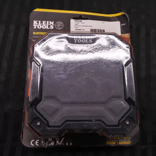 Klein Tools AEPJS3 With Magnet and Hook Wireless Bluetooth Speaker -NIB-