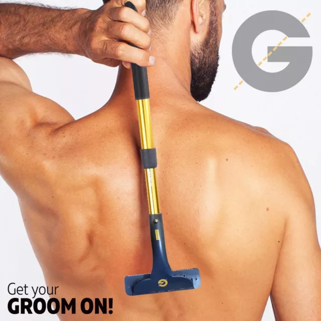 Groomarang Espalda & Cuerpo Depilación Afeitadora Cuchilla Grande Cabeza Hairy