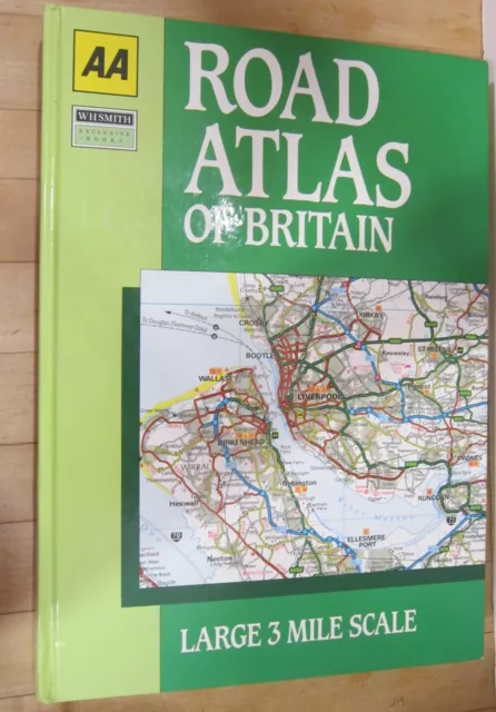 AA Automobile Association ROAD ATLAS OF BRITAIN 1990 HC excellent maps -Like new