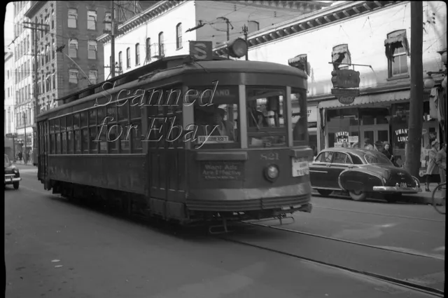 May 1950 OTC Ottawa Trolley #821 Canada ORIGINAL PHOTO NEGATIVE-Railroad