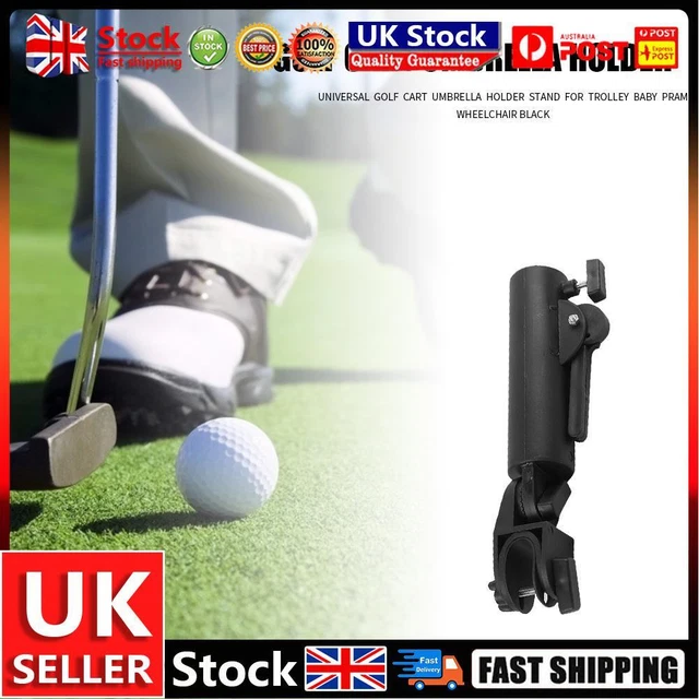 Universal Golf Cart Umbrella Holder Stand for Trolley Baby Pram Wheelchair Black