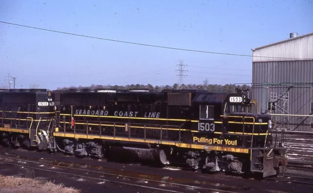 ORIGINAL 1983 RAILROAD SLIDE SCL SEABOARD COAST LINE 1503 Richmond VIRGINIA  ACL