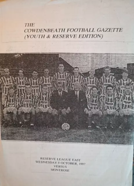 COWDENBEATH v MONTROSE, 8.10.97. RESERVES MATCH