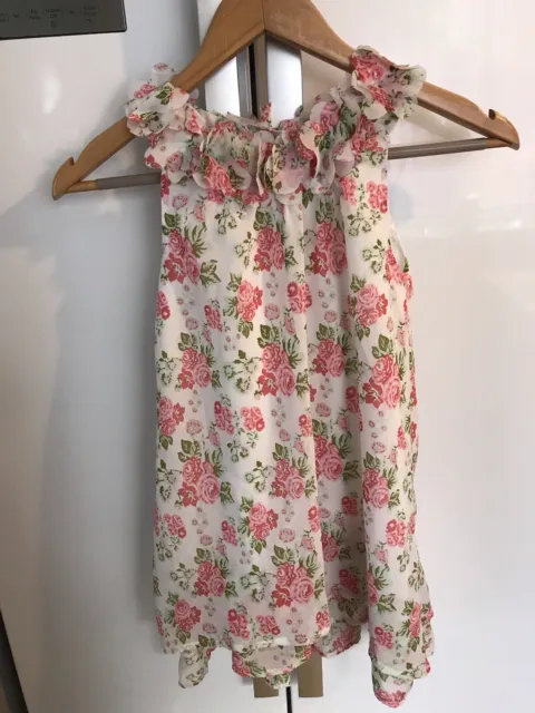 TU Pretty Floral Chiffon Dress - Age 10 Years - Good Condition