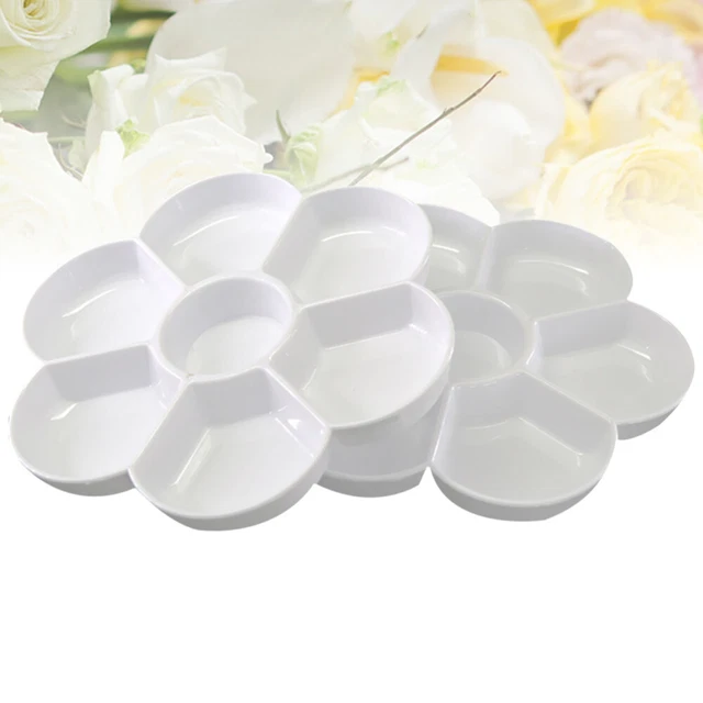 2 Pcs Farbkasten Aus Kunststoff Tablett Für Kunstmalerei White