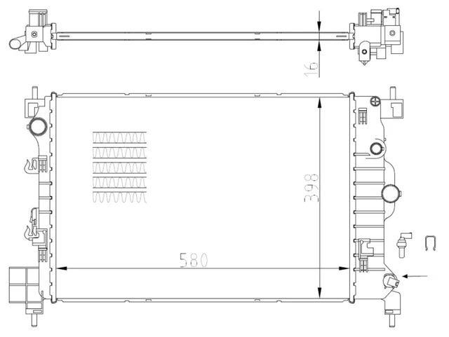 Raffreddatore motore mai usato radiatore acqua 550003 alluminio per Opel Mokka J13 _76 Chevrolet
