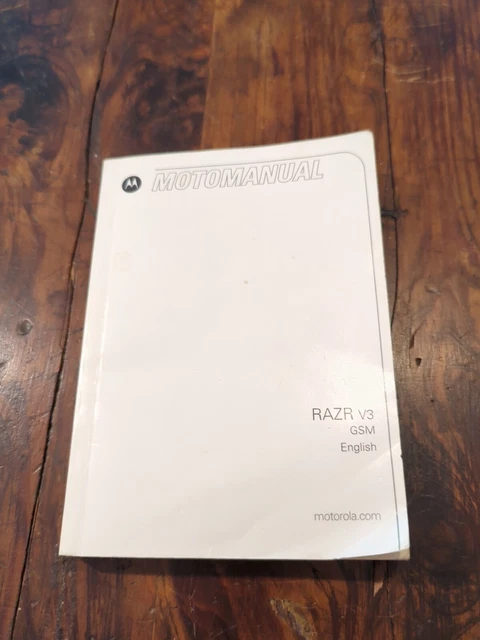 Vtg MOTORAZR V3 GSM Wireless Cell Phone Bilingual Instruction Manual Book