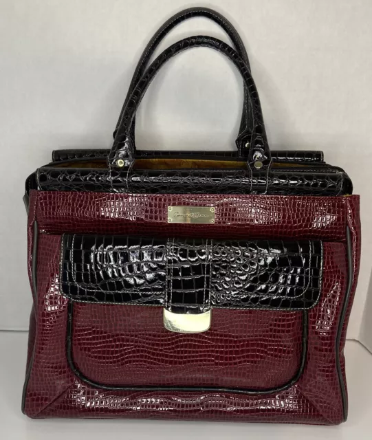 Samantha Brown, Burgundy Brown Dowel Bag, Great Condition Stylish Travel Bag