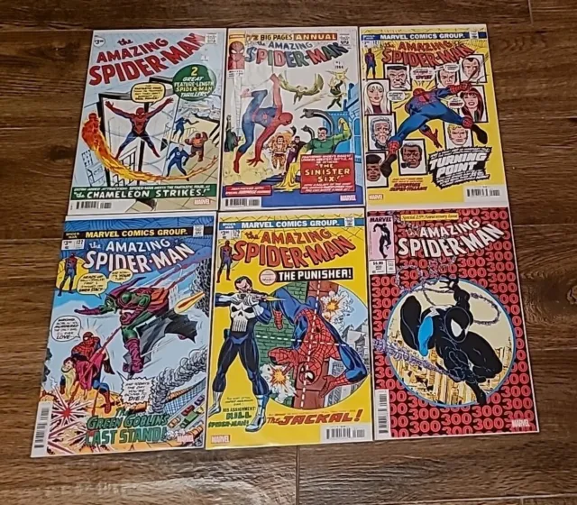Amazing Spider-Man Facsimile Lot 1 121 122 129 300 Annual 1 Marvel Comics Nm