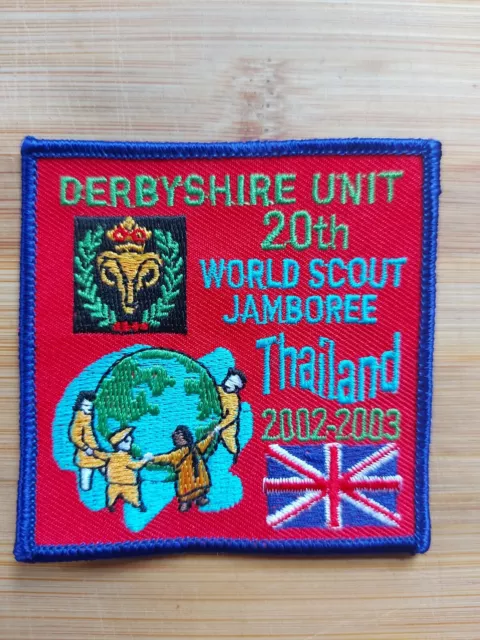 UK Scouting 20th World Scout Jamboree Thailand 2002 - 2003 Badge Derbyshire Unit