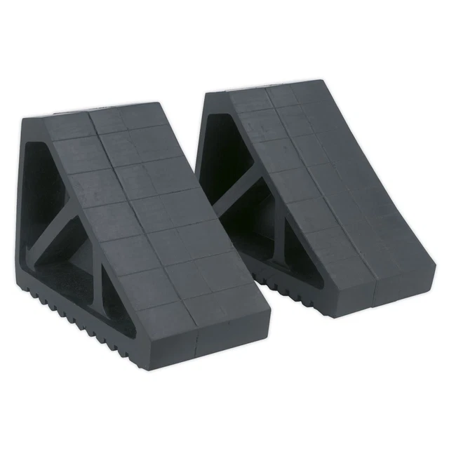 Sealey WC02 Caoutchouc Roue Cales 3.3kg - Paire 2