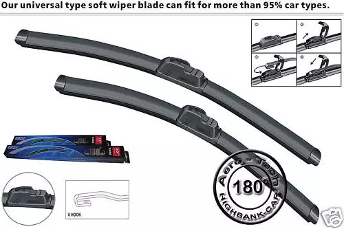 Aero Flat Windscreen Wiper Blades Jaguar Xkr Xk8 97-On