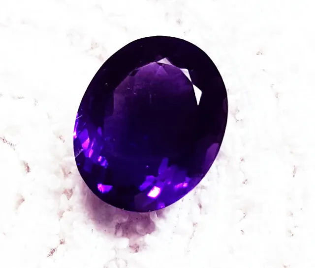 10.85 Ct Natural Violet Amethyst Oval Shape Certified Loose Gemstone ~Free Gift